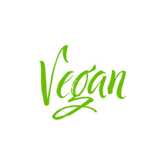 Vegan. Hand Drawn Calligraphy.