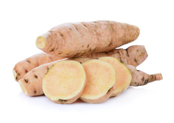 sweet potato on white background