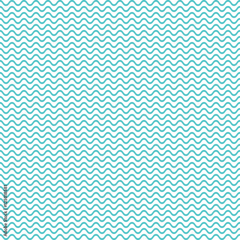 Poster Vector seamless pattern with waves. Background for your design
