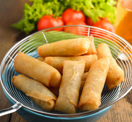 Fried Chinese Traditional Spring rolls food