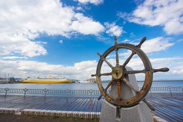 Fototapeta premium The helm in Aomori bay Japan