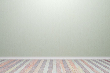 Empty interior wood room white light colors wall and floor, For