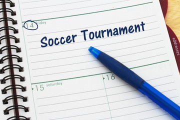 Your soccer tournament schedule