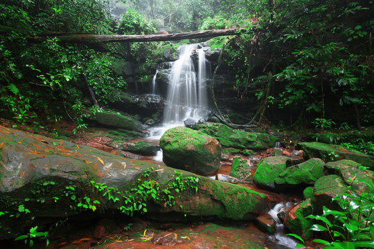 Saithip waterfall in Phu Soi Dao National Park
