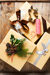 decoration of Christmas gifts