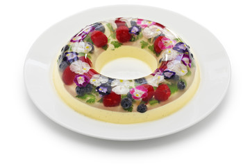  christmas wreath bavarois, homemade jelly dessert