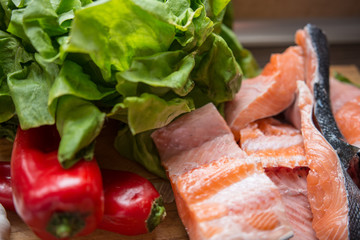 Ingredients for a healthy meal