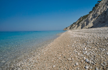 Rocky cliff on the Greek island of Lefkada.