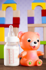 Set of colorful toys for kids