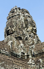 Fototapeta premium ankgor wat famous landmark temple detail near siem reap cambodia