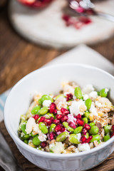 Wholefood salad, clean eating and diet