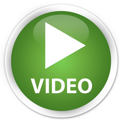 Video soft green glossy round button