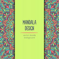 Tribal mandala design set. Vintage decorative elements.