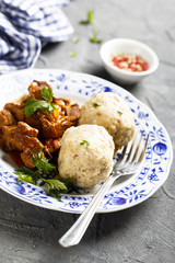Dumplings with beef stew