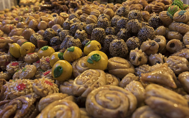 Pastries and Sweets, Marrakesh Souk, Morocco / Moroccan style Pastries and Sweets on the street market in Marrakech, Morocco
