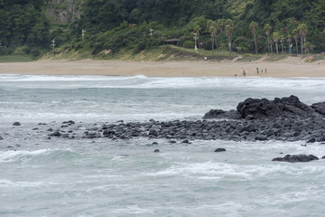 Obraz premium Pacific Ocean - Coast. Soft storm on the ocean. Water Background
