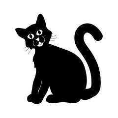 Cat Silhouette Icon Symbol Design. Vector illustration isolated