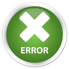 Obraz premium Error (cancel icon) soft green glossy round button