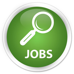 Jobs soft green glossy round button