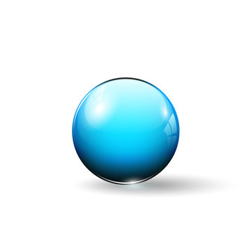 Shiny glass sphere, vector illustration