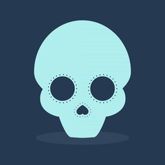 Turquoise flat skull