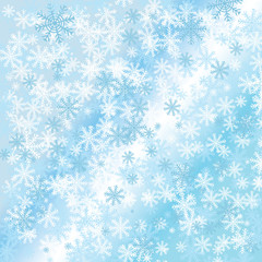 Winter snowflakes background.