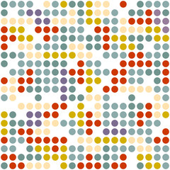 Color balls mosaic seamless pattern