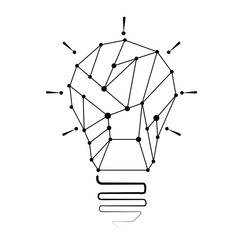 Isolated conceptual lightbulb