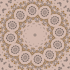 floral circle pattern
