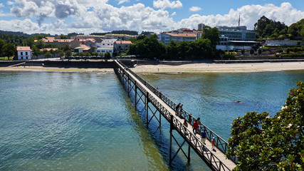 Obraz premium Landscapes or places or famous landmarks in Santa Cruz Galicia, Spain or flowers or backlights or sunsets or textures