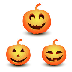 Halloween pumpkin icon vector