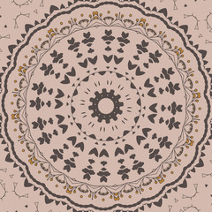 floral circle pattern