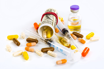 Variety of medicines and drugs