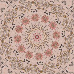 floral circle pattern