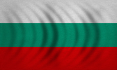 Flag of Bulgaria wavy real detailed fabric texture