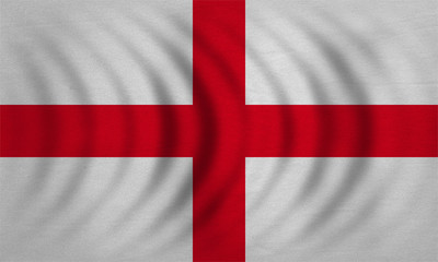 Fototapeta premium Flag of England wavy, real detailed fabric texture