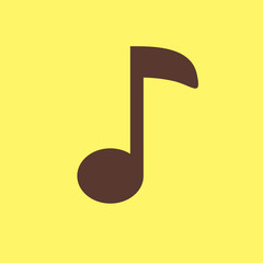 Music note icon vector
