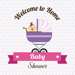 Baby shower design over white background,vector illustration