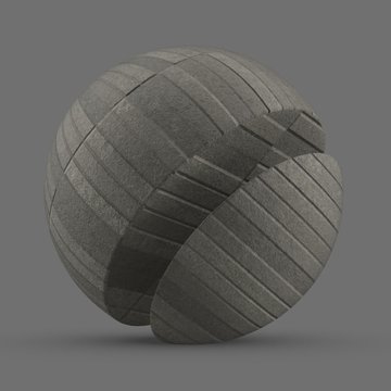 Gray vertical concrete tiles
