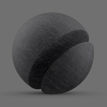 Black rough denim track fabric