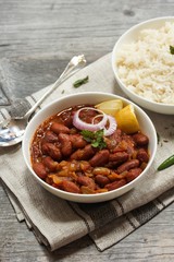 Rajma Masala /  Kidney Beans Curry served with basmati Rice