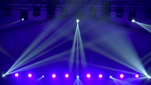 Spectacular light show from the stage lighting rig (moving head, generic and LED fixtures)