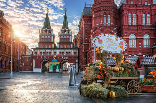 Тыквы на Манежной Pumpkins on Manezh Square