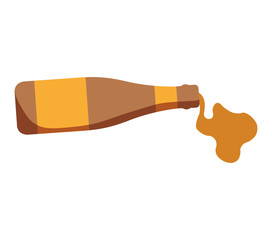 fresh beer bottle isolated icon vector illustration design