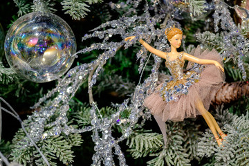 Ballerina toy Christmas decoration. - 125039102
