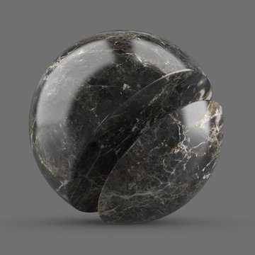 Black clean portoro marble