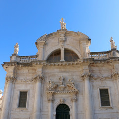 Obraz premium Church of Saint Blaise - landmark in Dubrovnik, Croatia. Dubrovnik is popular touristic destination and UNESCO World Heritage Site. 