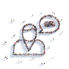 man chat message people 3d