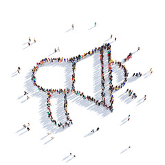 horn loudspeaker people 3d