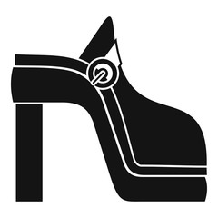 Women shoe icon. Simple illustration of women shoe vector icon for web